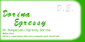 dorina egressy business card